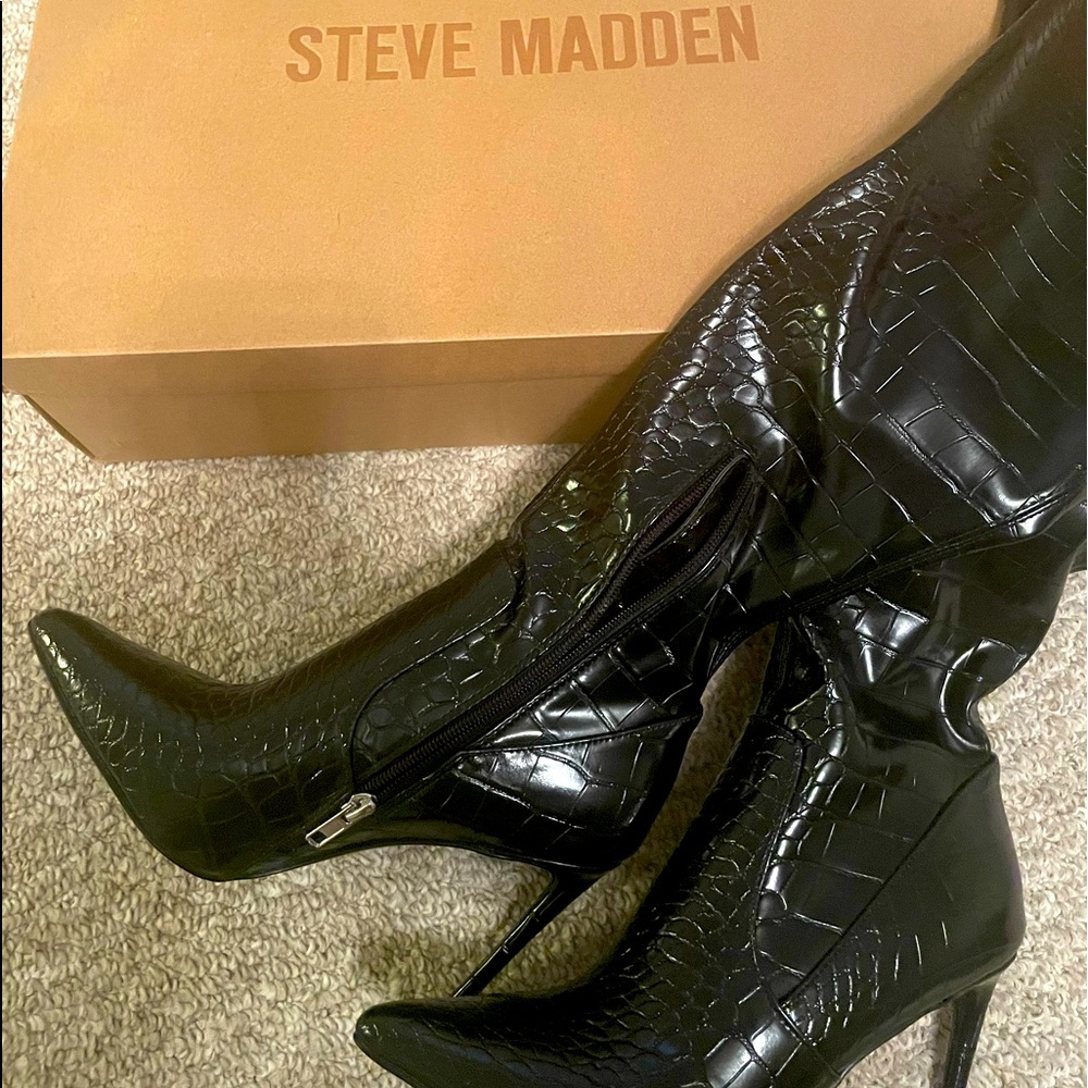Steve Madden thigh high boots.